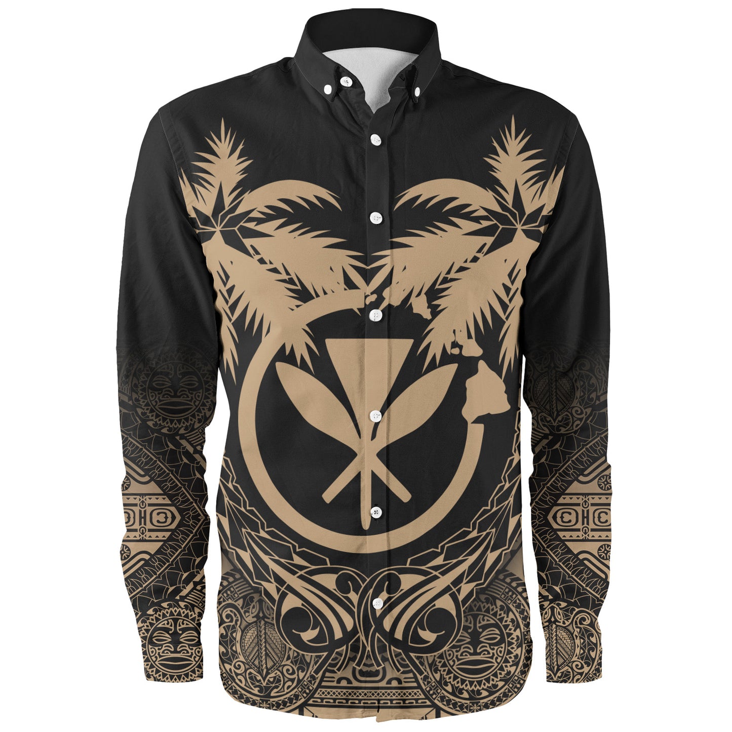 Hawaii Long Sleeve Shirt Polynesian Coconut