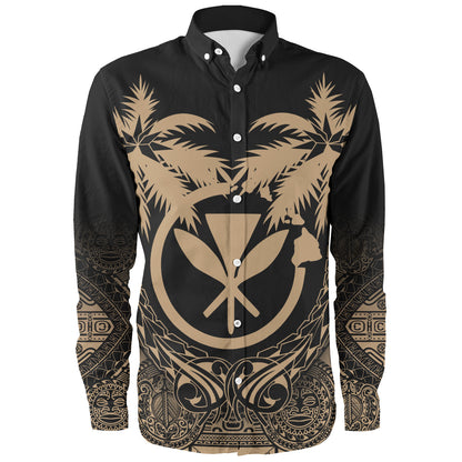 Hawaii Long Sleeve Shirt Polynesian Coconut