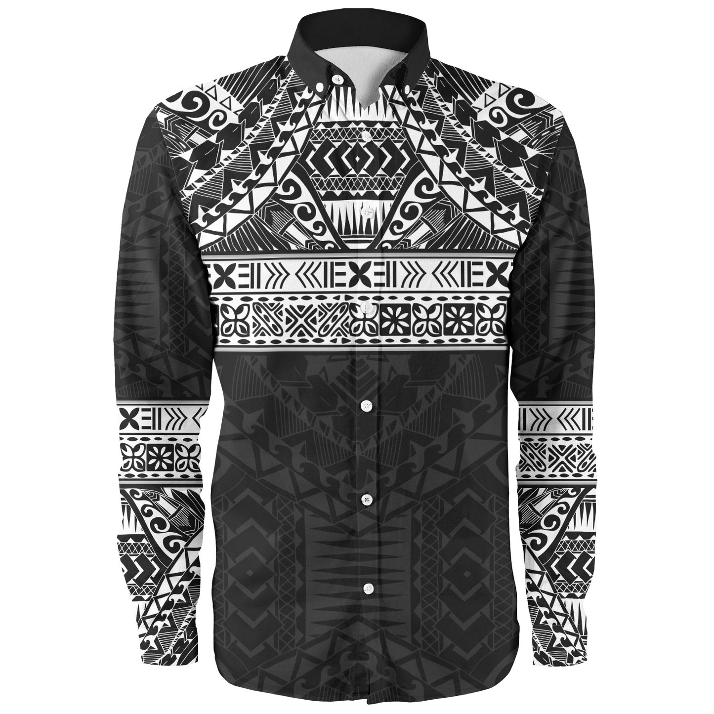 Polynesian Long Sleeve Shirt Traditional Tribal Tattoos