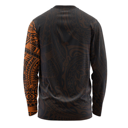 Polynesian Long Sleeve T-shirt - Polynesian Tattoo Style Version 2.0