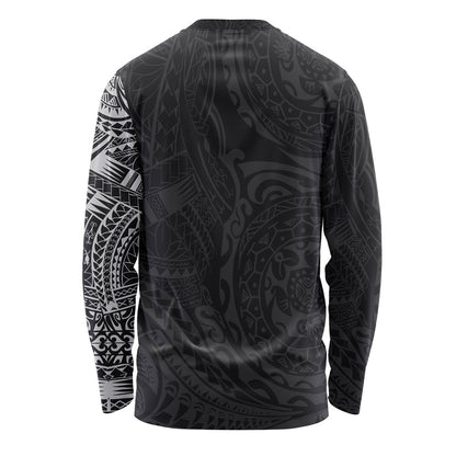 Polynesian Long Sleeve T-shirt - Polynesian Tattoo Style Version 2.0