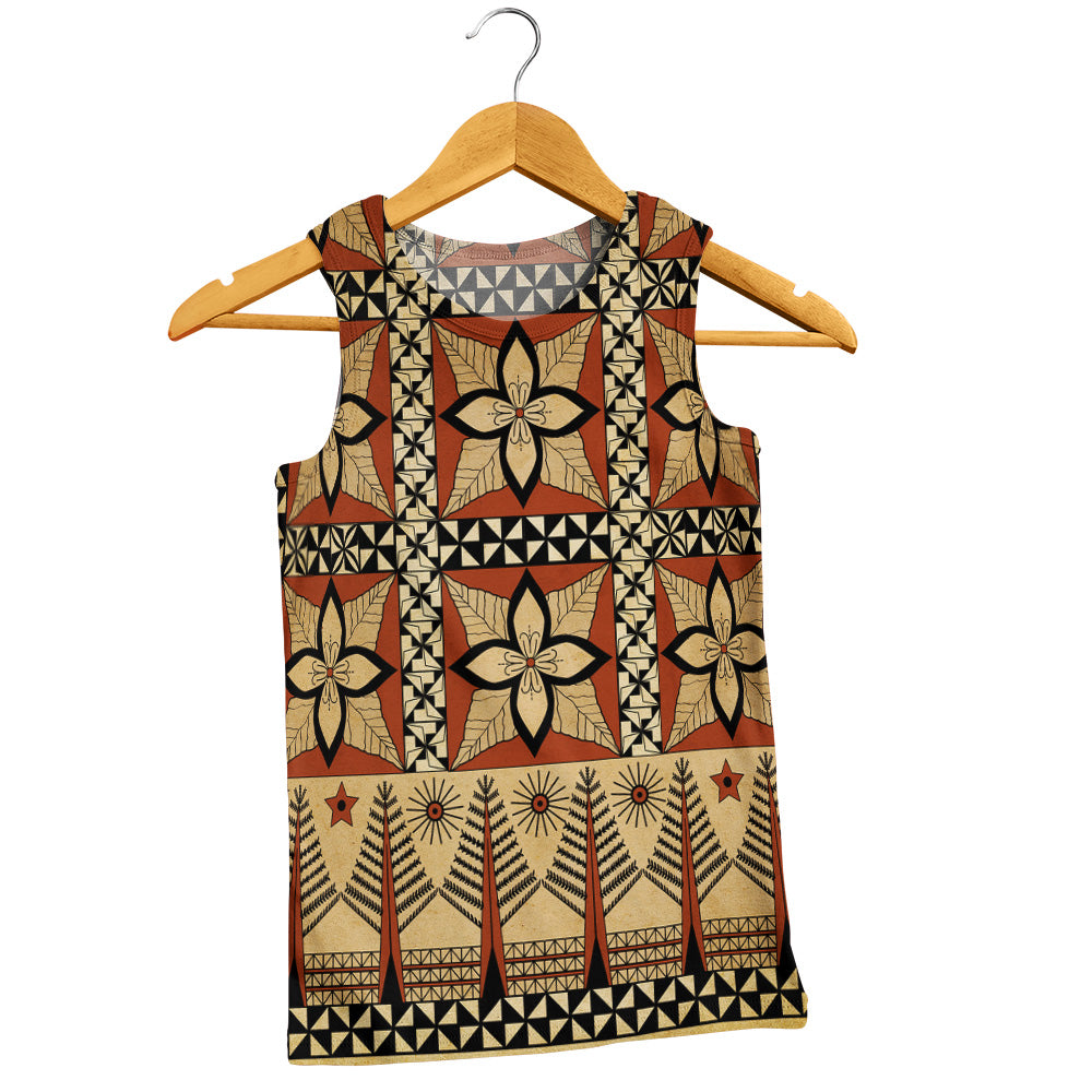 Tonga Tank Top Tapa Motif