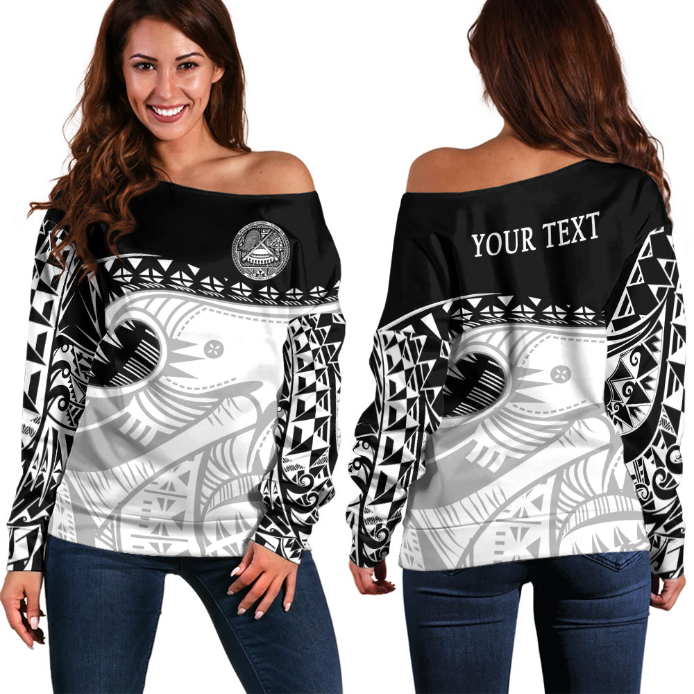 American Samoa Off Shoulder Sweatshirt Dynamic Sport Style