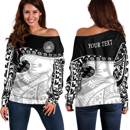 American Samoa Off Shoulder Sweatshirt Dynamic Sport Style