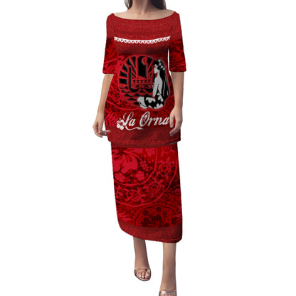 Tahiti Combo Puletasi And Shirt - Tahitian Girl La Orna Style