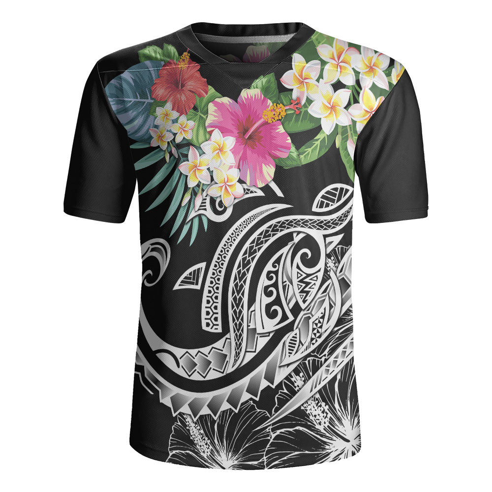 Polynesian Rugby Jersey Summer Plumeria