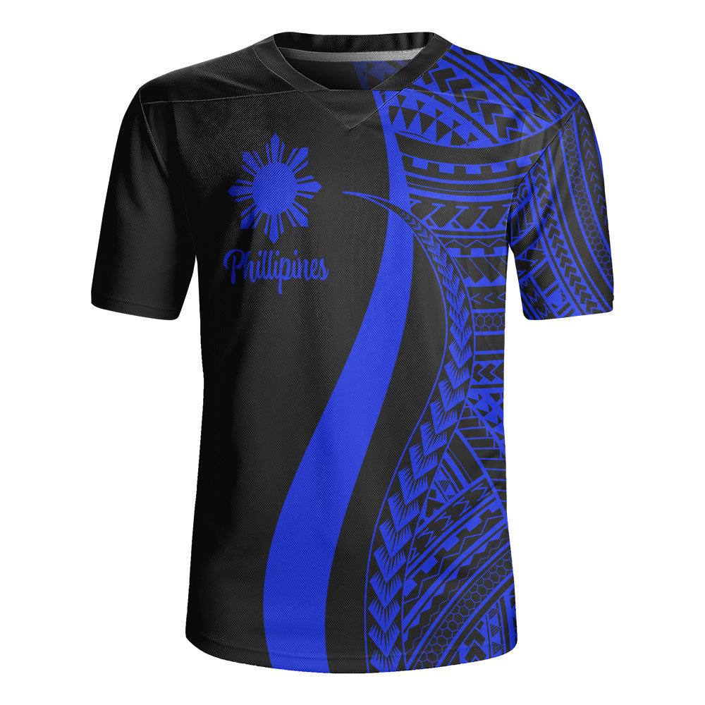 Philippines Filipinos Custom Personalised Rugby Jersey Polynesian Tentacle Tribal Pattern
