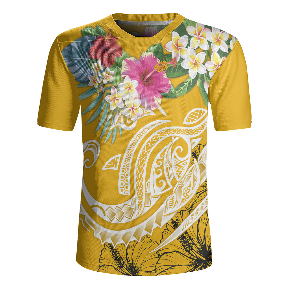 Polynesian Rugby Jersey Summer Plumeria