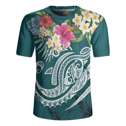 Polynesian Rugby Jersey Summer Plumeria