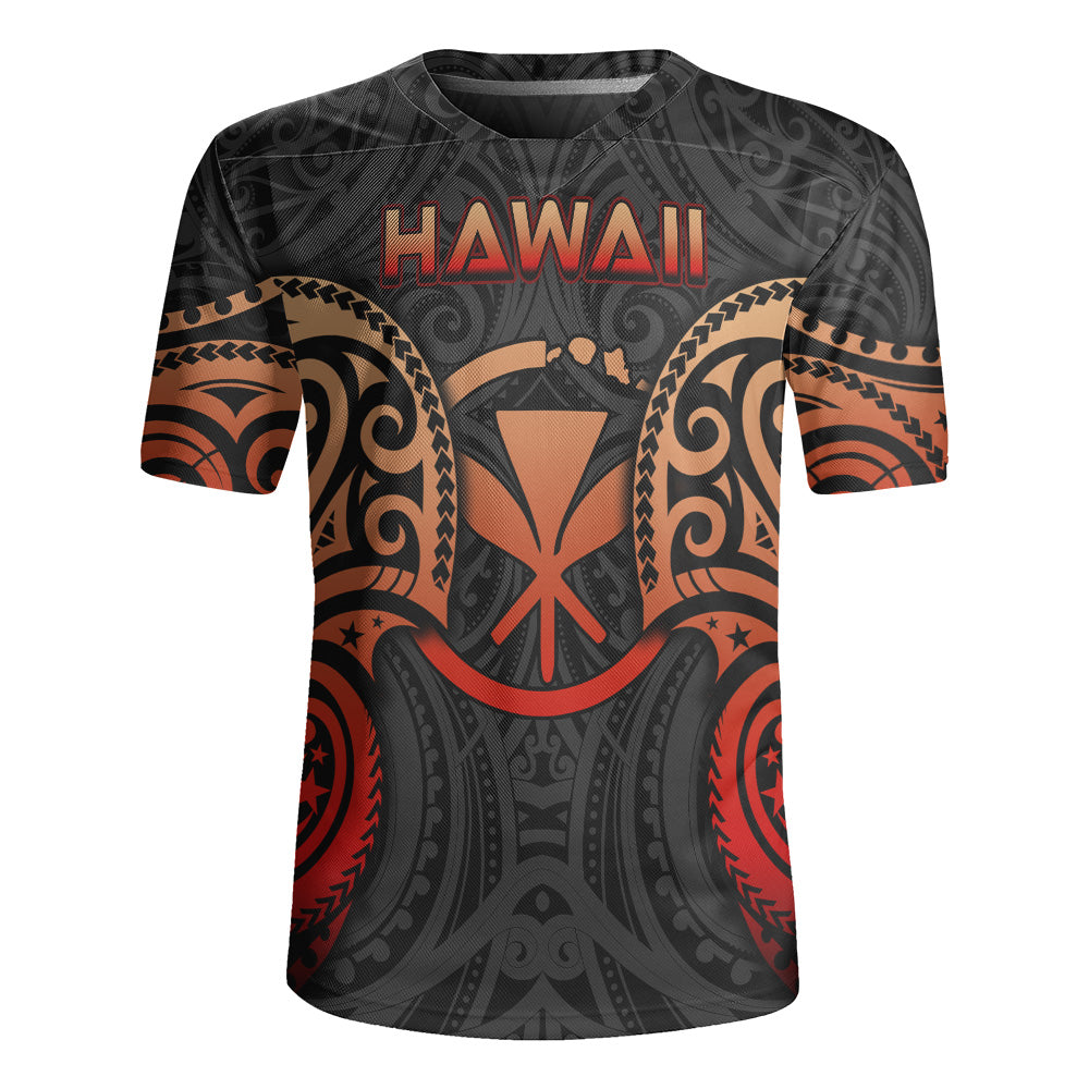 Hawaii Rugby Jersey Custom Personalised Spirit Red Version