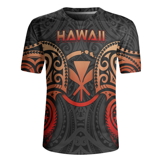Hawaii Rugby Jersey Custom Personalised Spirit Red Version