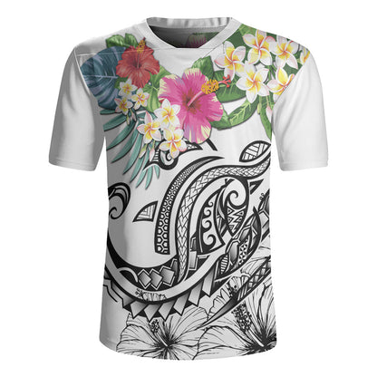 Polynesian Rugby Jersey Summer Plumeria