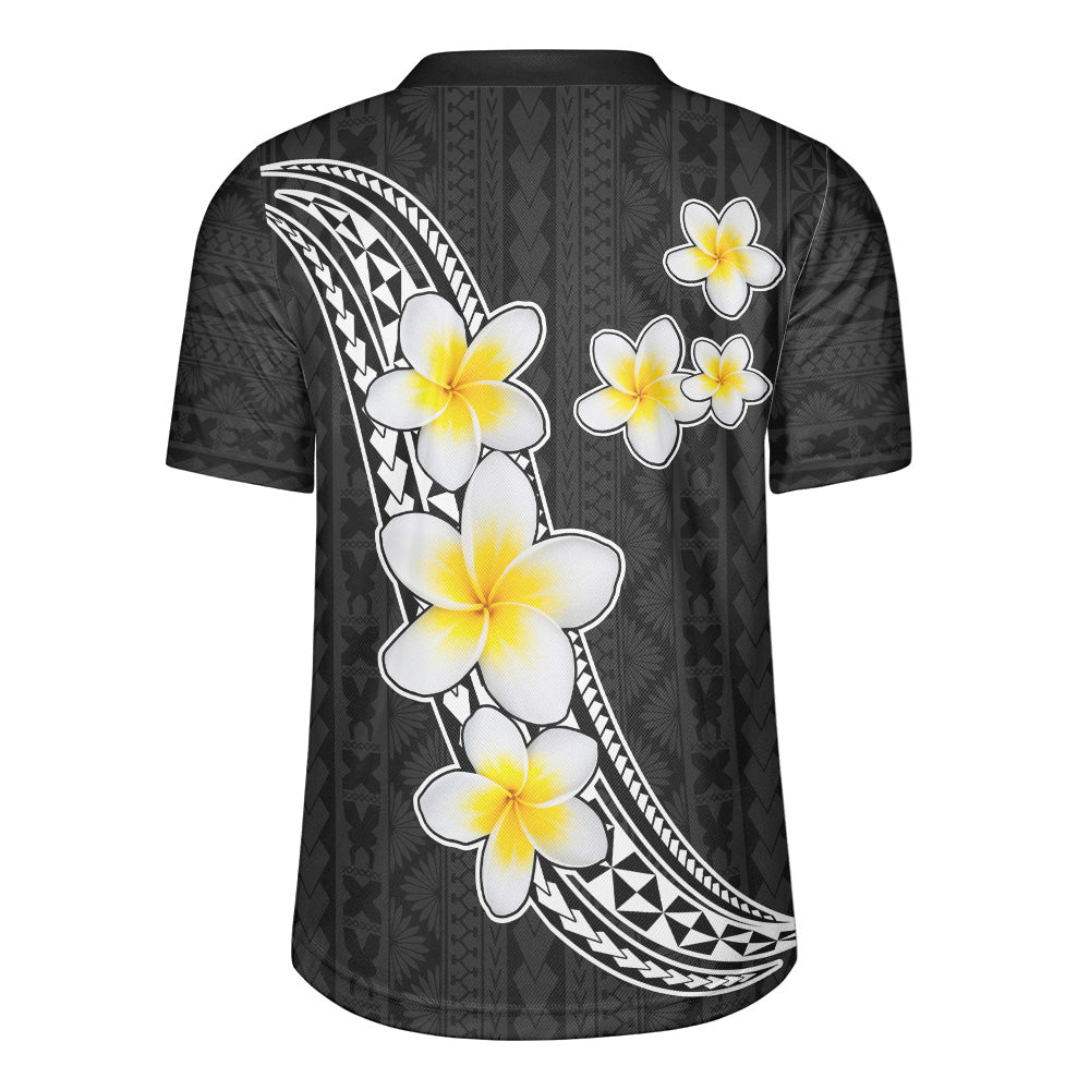 Hawaii Rugby Jersey Polynesian Pattern And Plumeria