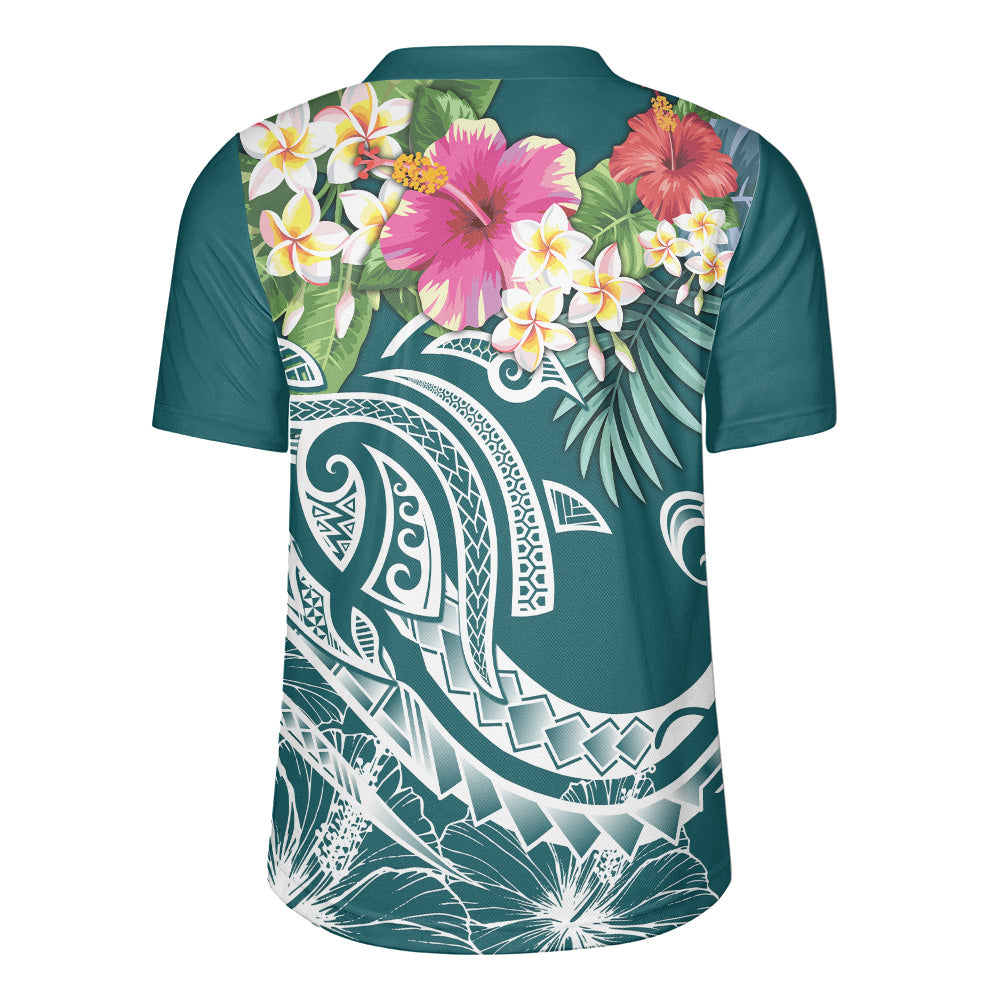 Polynesian Rugby Jersey Summer Plumeria