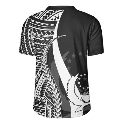 Pohnpei Custom Personalised Rugby Jersey Polynesian Tentacle Tribal Pattern