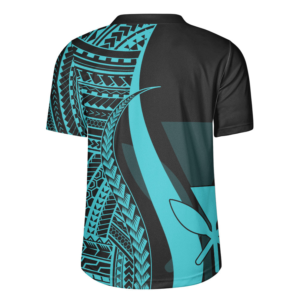 Hawaii Custom Personalised Rugby Jersey Polynesian Tentacle Tribal Pattern
