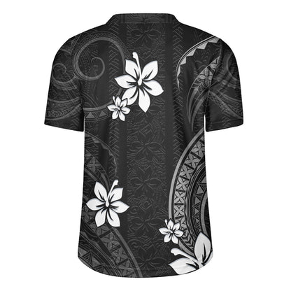 Hawaii Rugby Jersey Polynesian Pattern Plumeria