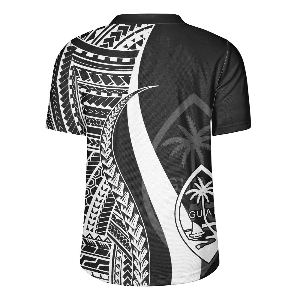 Guam Custom Personalised Rugby Jersey Polynesian Tentacle Tribal Pattern