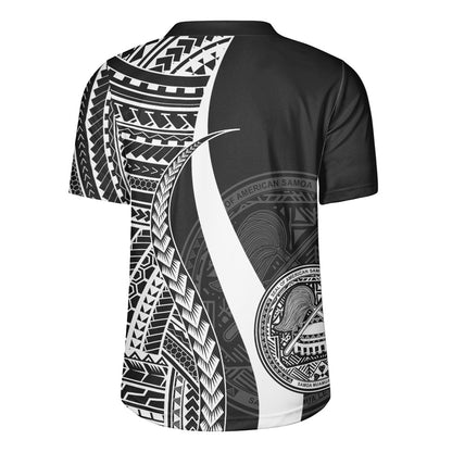 American Samoa Custom Personalised Rugby Jersey Polynesian Tentacle Tribal Pattern