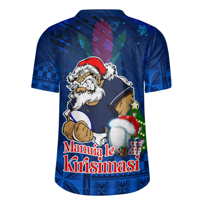 Samoa Rugby Jersey Manuia Le Kirisimasi Rugby Santa Style
