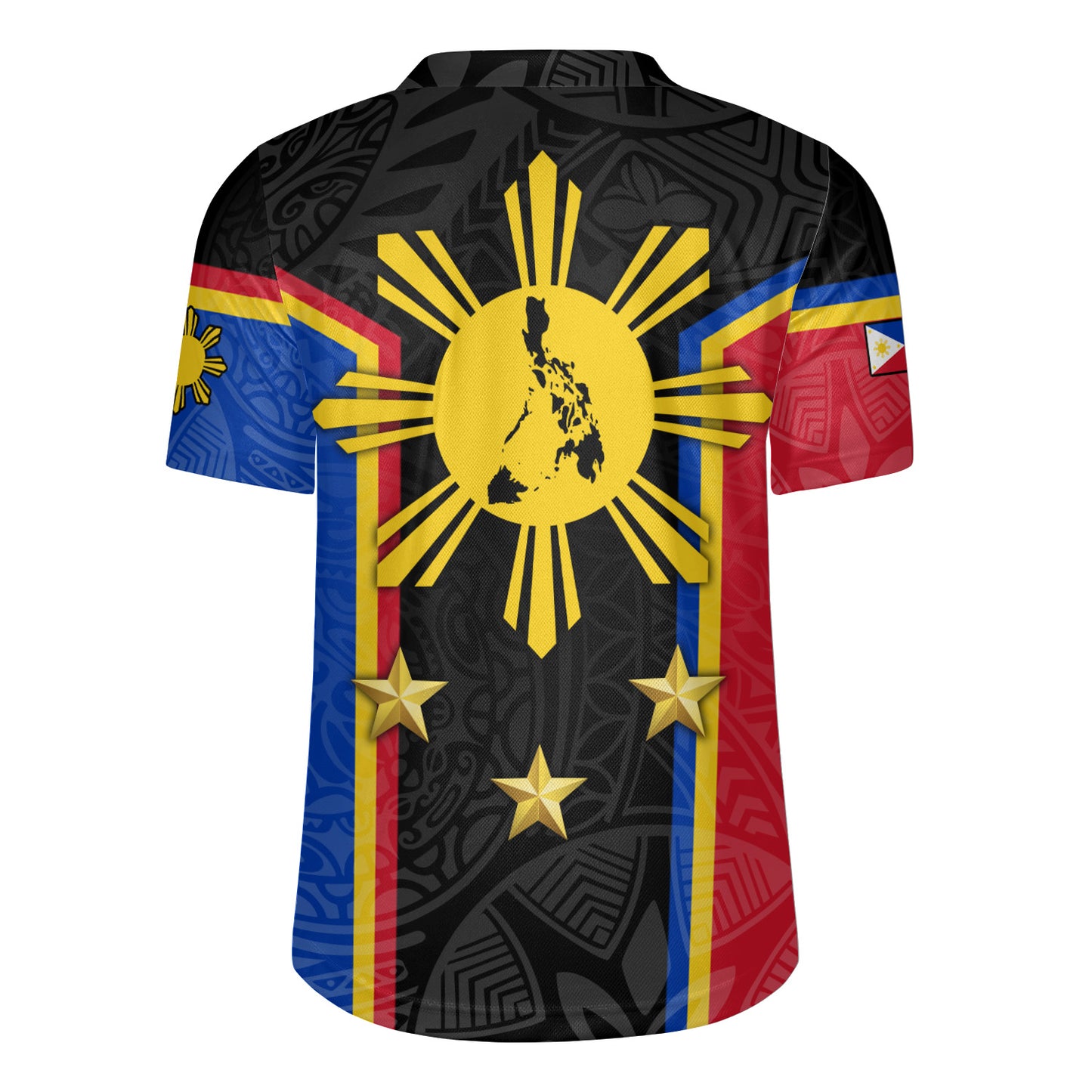 Philippines Filipinos Rugby Jersey Philippines Sun Tribal Pattern Style