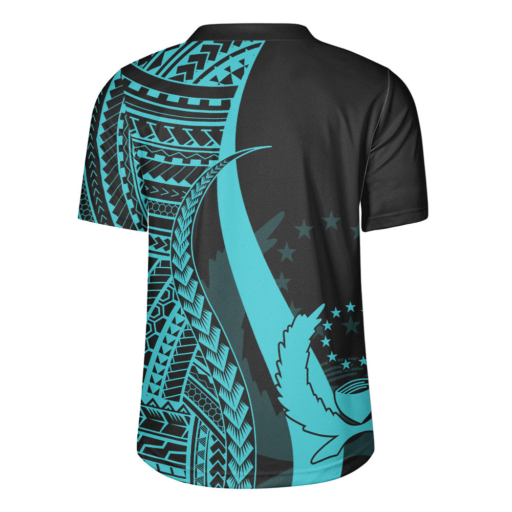 Pohnpei Custom Personalised Rugby Jersey Polynesian Tentacle Tribal Pattern
