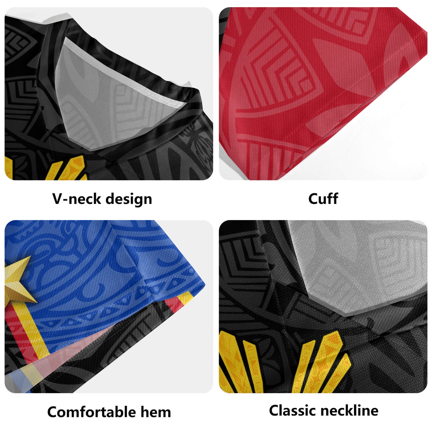 Philippines Filipinos Rugby Jersey Philippines Sun Tribal Pattern Style