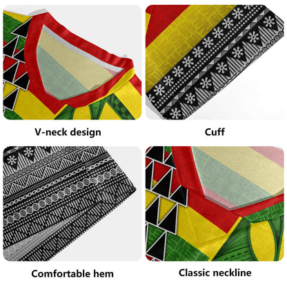 Hawaii Rugby Jersey Kanaka Maoli Flag Polynesian Tribal Patterns Grunge Style
