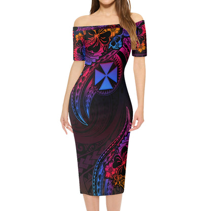 Wallis And Futuna Combo Short Sleeve Dress And Shirt Rainbow Style