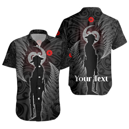 New Zealand Short Sleeve Shirt Lest We Forget Koru Maori Pattern