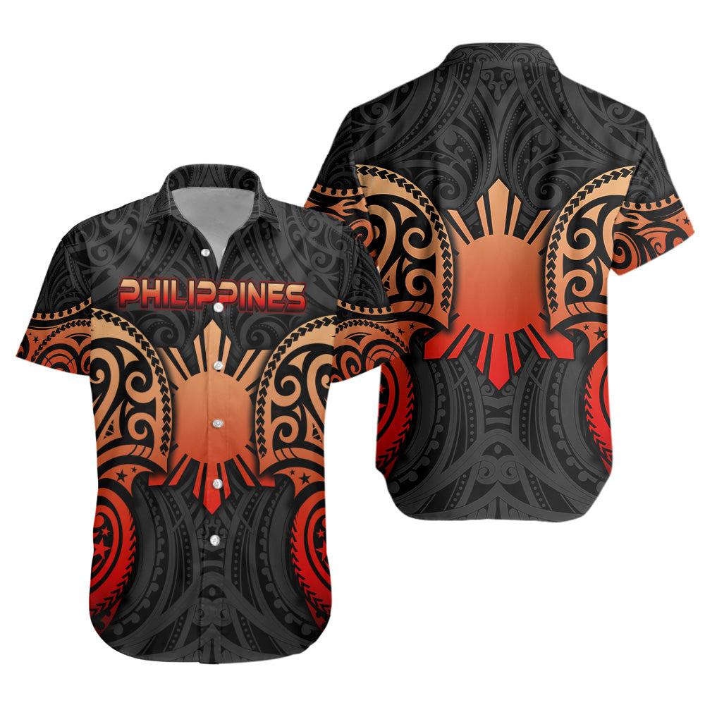 Philippines Filipinos Short Sleeve Shirt Custom Personalised Spirit Red Version