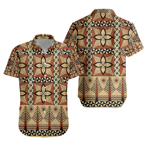 Tonga Short Sleeve Shirt Tapa Motif