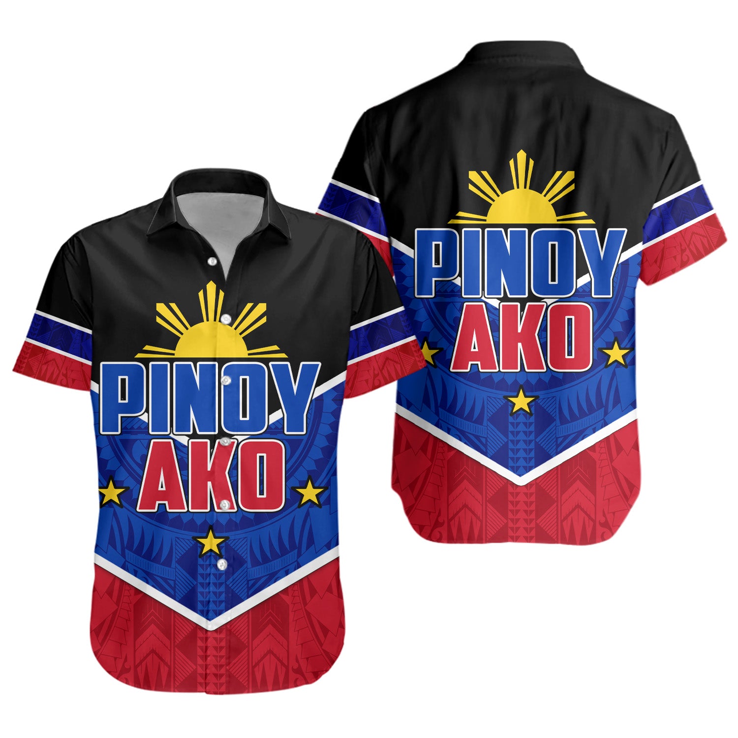 Philippines Filipinos Short Sleeve Shirt Pinoy Ako Style | Polynesian.co