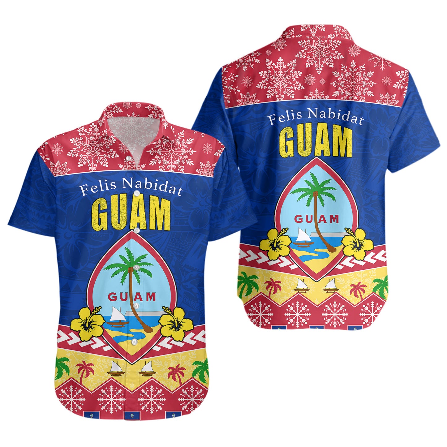 Guam Short Sleeve Shirt Felis Nabidat Polynesian Style