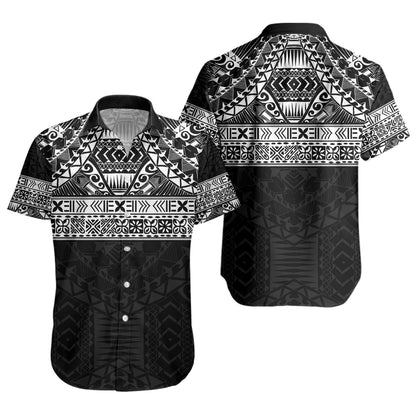 Polynesian Short Sleeve Shirt Traditional Tribal Tattoos