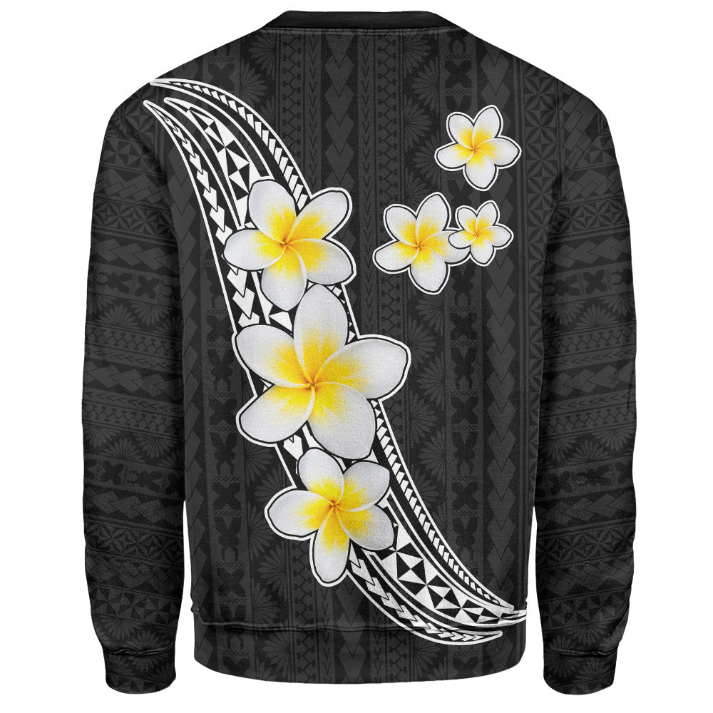 Hawaii Sweatshirt Polynesian Pattern And Plumeria