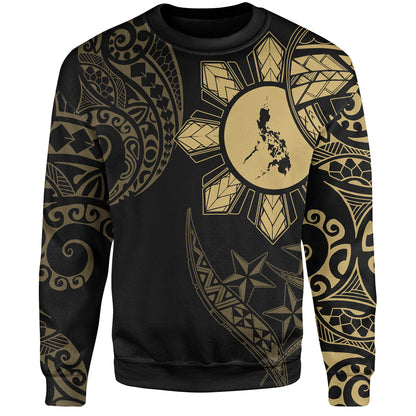Philippines Sweatshirt Tribal Sun In My Heart Gold