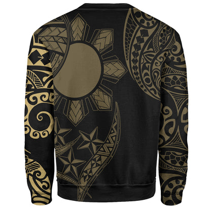 Philippines Sweatshirt Tribal Sun In My Heart Gold