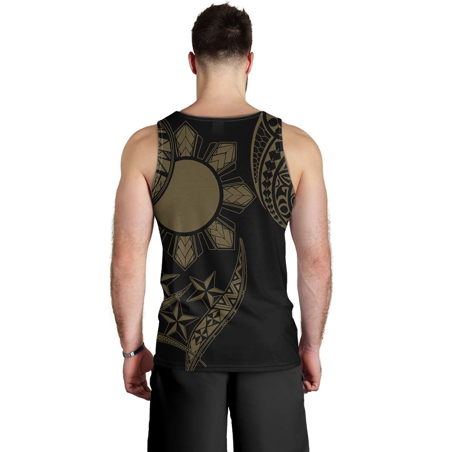 Philippines Tank Top Tribal Sun In My Heart Gold