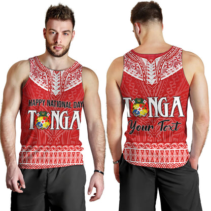 Tonga Custom Personalised Tank Top Happy National Day