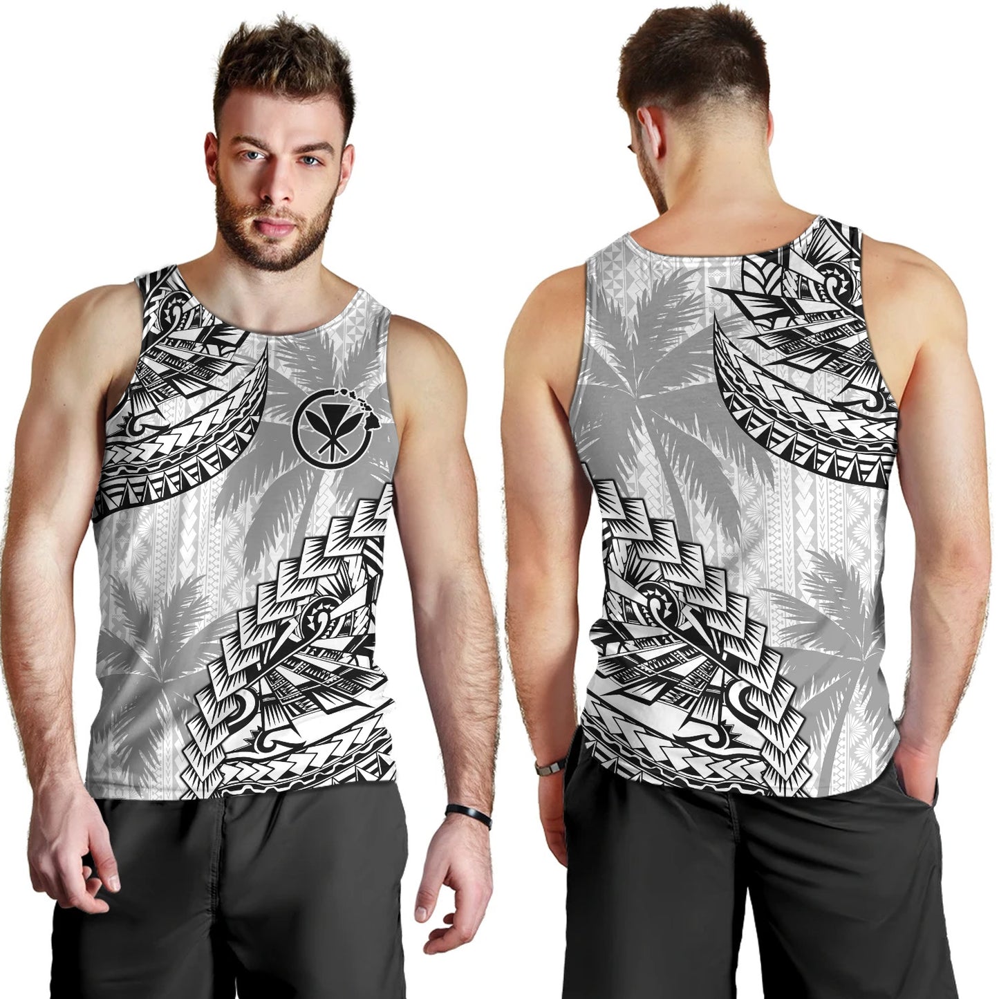 Hawaii Tank Top Custom Personalised Polynesian Pattern Palm Tree