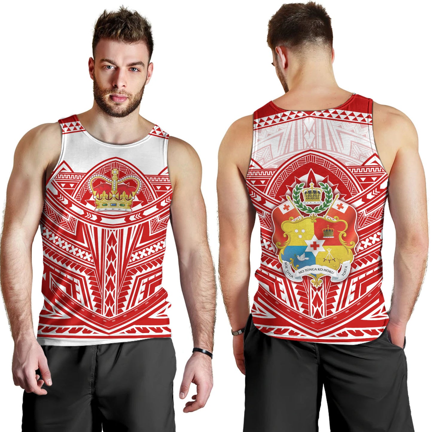 Tonga Tank Top Seal Tribal Flag Color Design