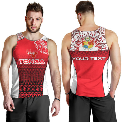Tonga Custom Personalised Tank Top Map Tongan Ngatu Gradient Style