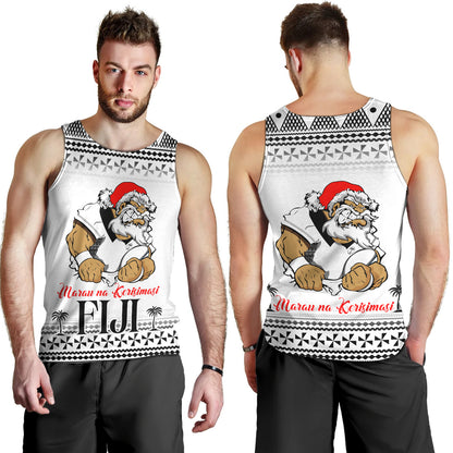 Fiji Tank Top Marau na Kerisimasi Rugby Santa Style