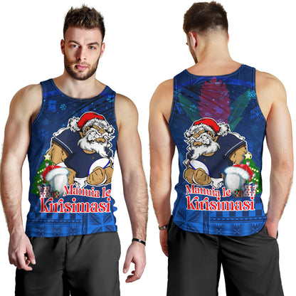 Samoa Tank Top Manuia Le Kirisimasi Rugby Santa Style