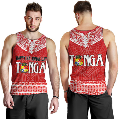 Tonga Custom Personalised Tank Top Happy National Day