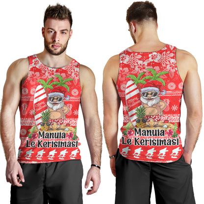American Samoa Tank Top Manuia Le Kerisimasi Tropical Xmas Patterns