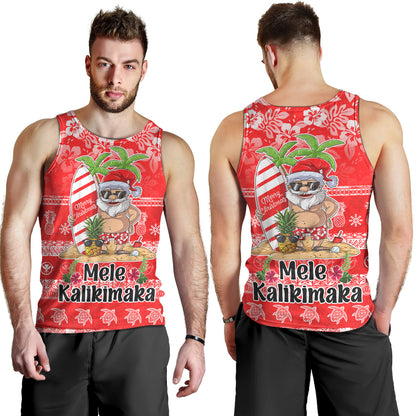 Hawaii Tank Top Mele Kalikimaka Merry Christmas Tree Pineapple Tropical