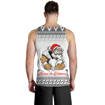 Fiji Tank Top Marau na Kerisimasi Rugby Santa Style