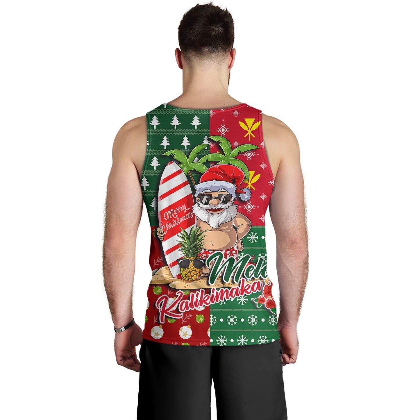 Hawaii Tank Top Mele Kalikimaka Hawaii Christmas Patterns